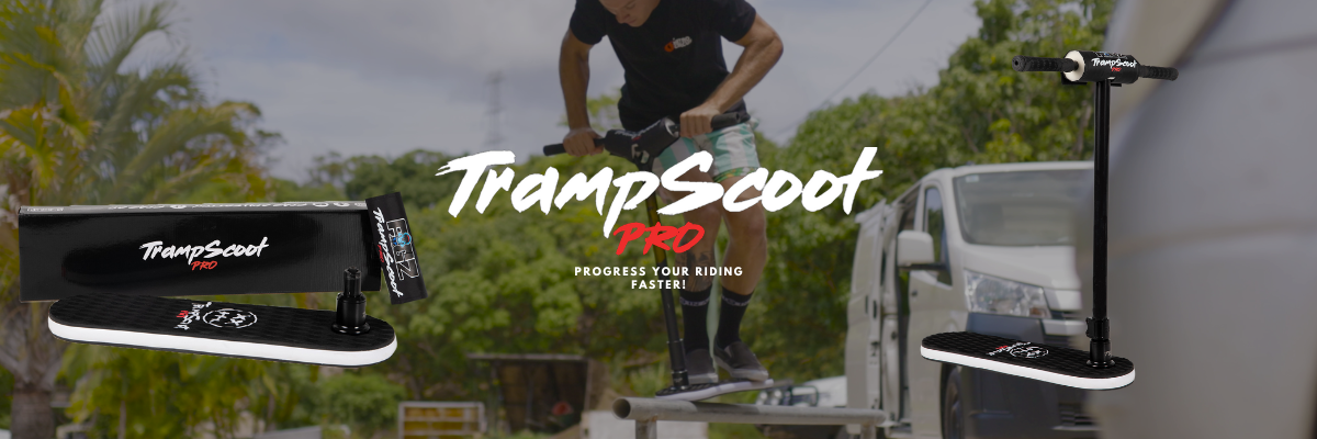 A trampoline scooter that feels like a real scooter. Progress faster on the TrampScoot Pro